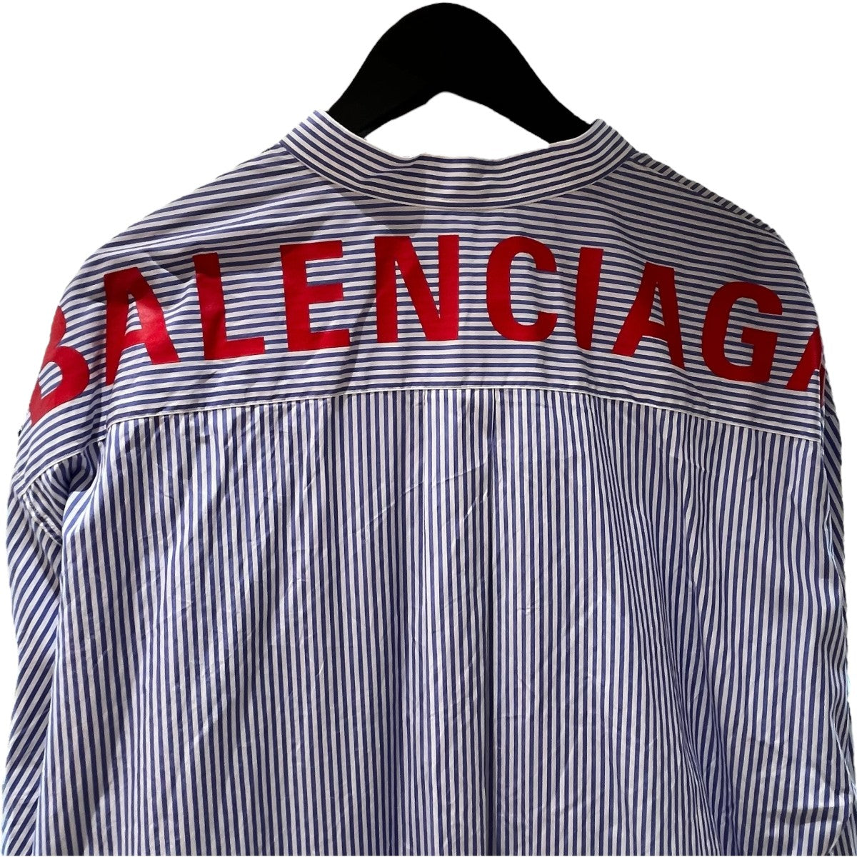 BALENCIAGAバレンシアガ　バックプリントシャツ ストライプ　34サイズ 3081000487791452_01_3593w.jpeg