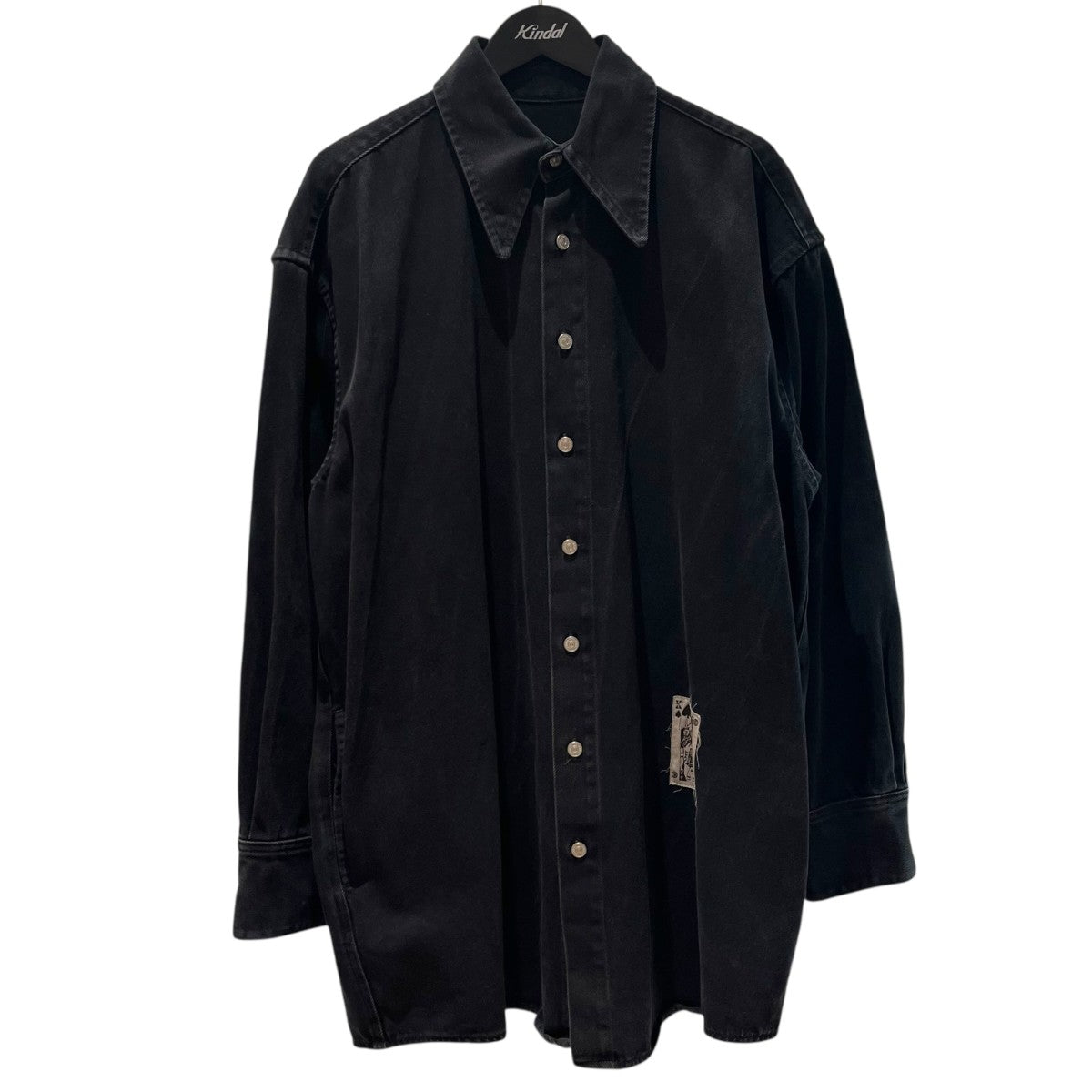 MM6 Maison Margiela トランプパッチオーバーサイズデニムシャツS62DL0072 古着・中古-1枚目のアイテム画像