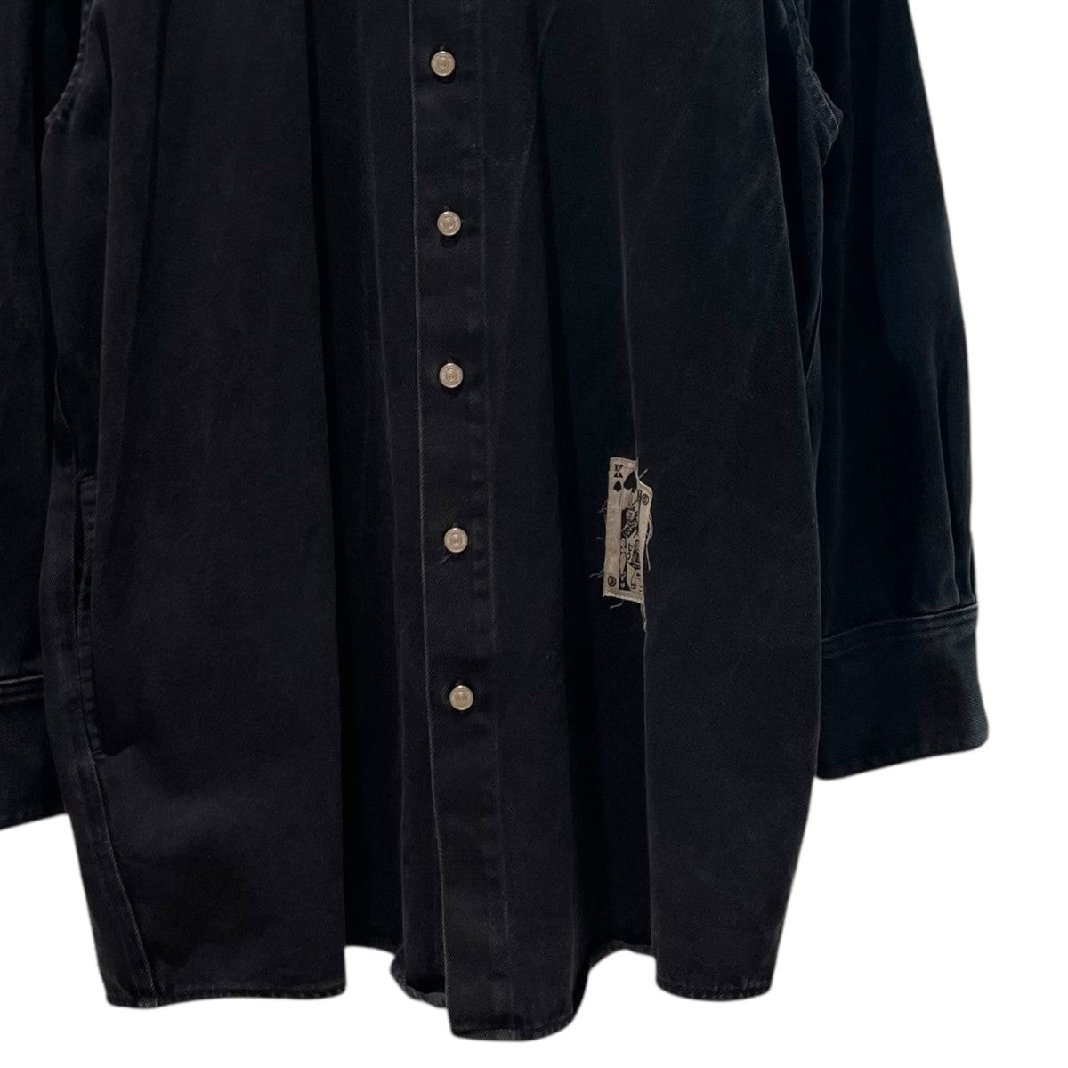 MM6 Maison Margiela トランプパッチオーバーサイズデニムシャツS62DL0072 古着・中古-4枚目のアイテム画像