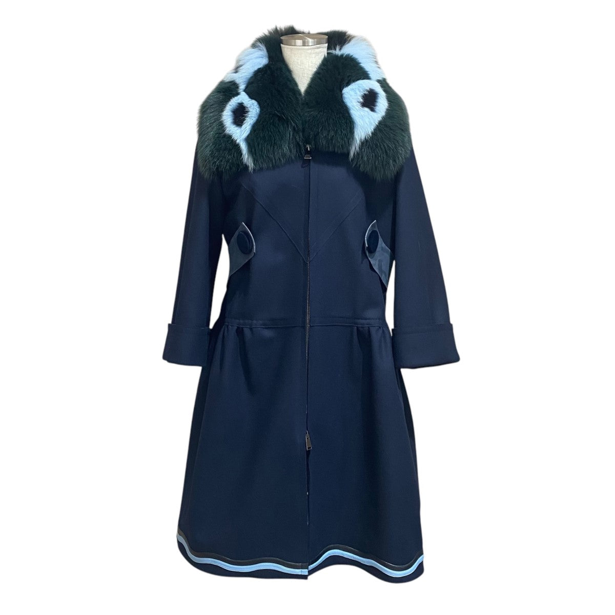 【希少レア】FENDI プルオーバー　ビックフード　コート　黒　カシミヤ コート ウール ブラック | Fendi