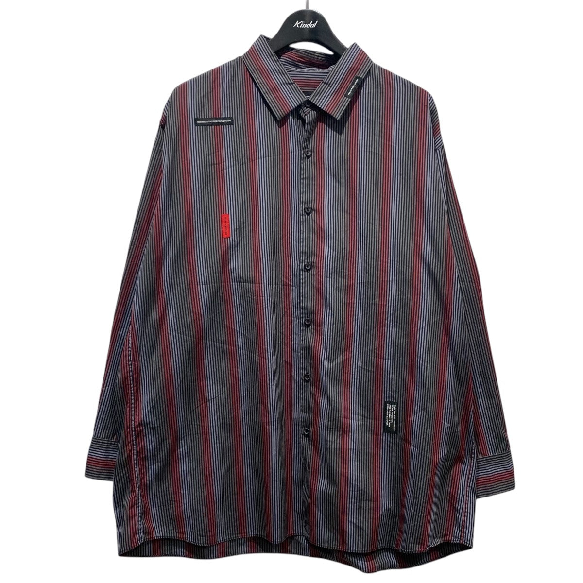 BROAD PUNK STRIPE BIG SHIRTストライプシャツ2118-112