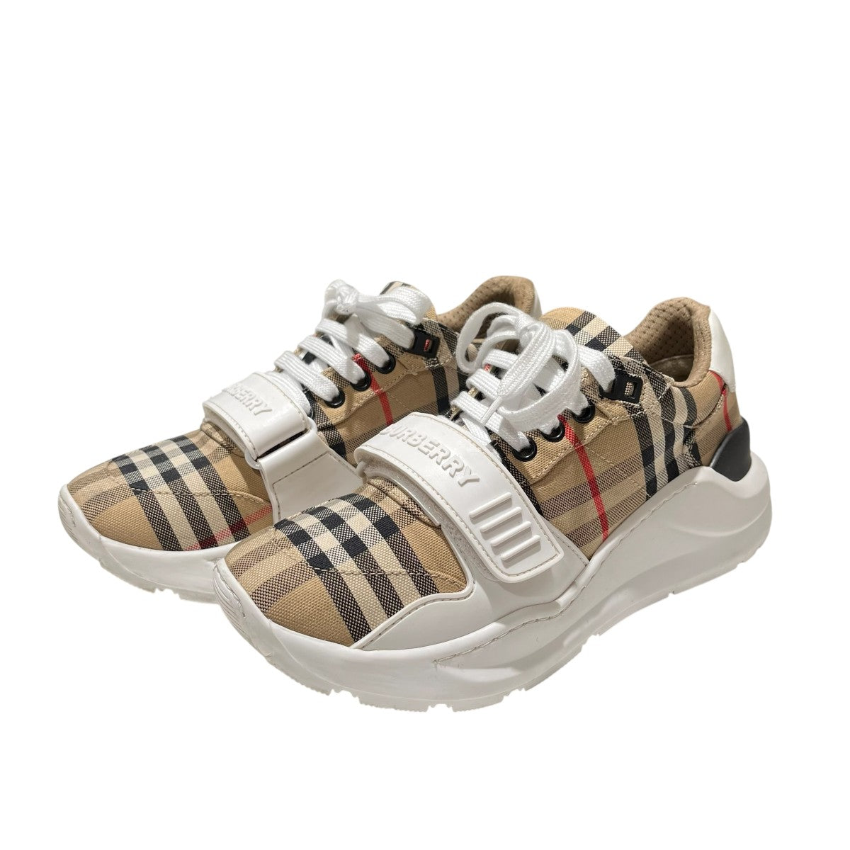 BURBERRY バーバリー チェック柄スニーカー サイズ36 BURBERRY バーバリー チェック ロートップ スニーカー (Burberry