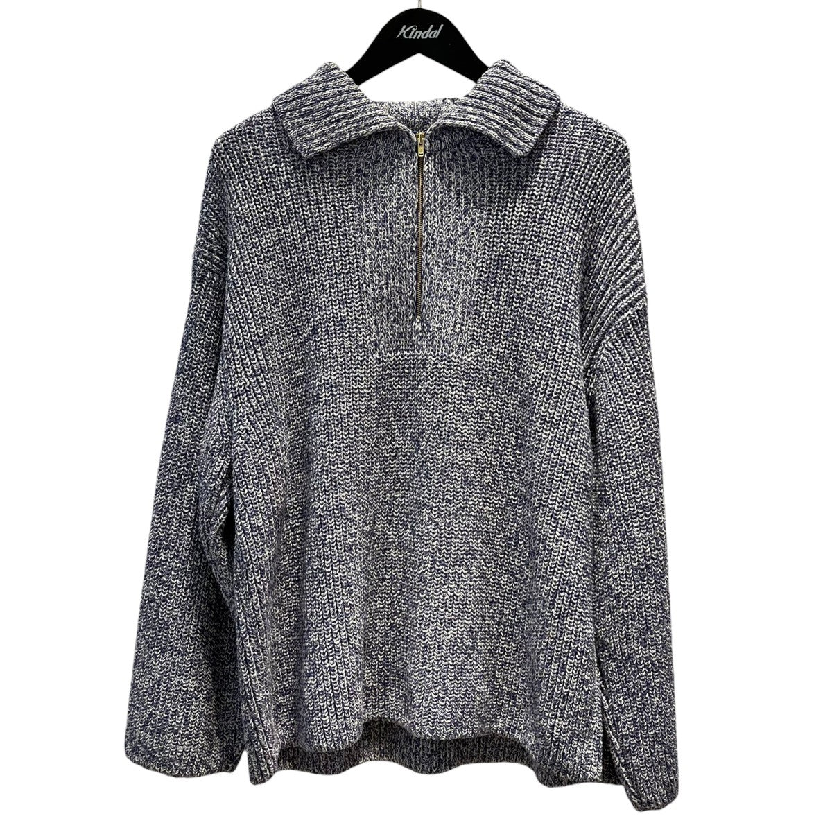 6(ROKU) BEAUTY＆YOUTH COTON MOKU HALF ZIP KNITニット8613-299-0186 古着・中古-1枚目のアイテム画像