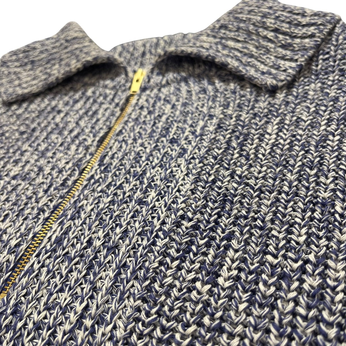 6(ROKU) BEAUTY＆YOUTH COTON MOKU HALF ZIP KNITニット8613-299-0186 古着・中古-3枚目のアイテム画像