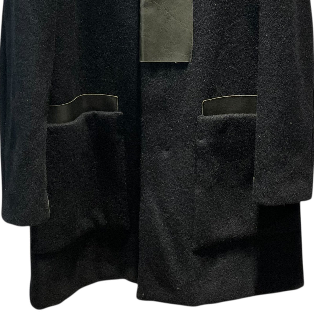 レザー切替　フーデッドコート