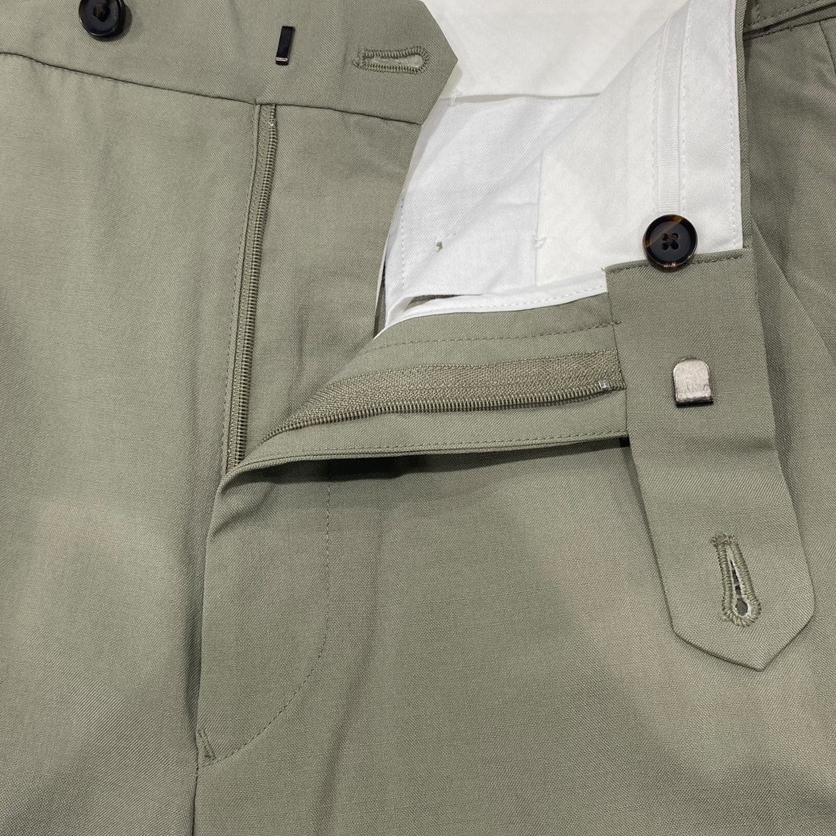23SSSTITCHED WOOL STARIGHT TROUSERSスラックスYK23SS0454P