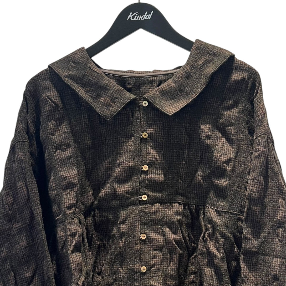 nest Robe ウールコットンチェックブラウスチェックブラウス01244-1233 古着・中古-3枚目のアイテム画像