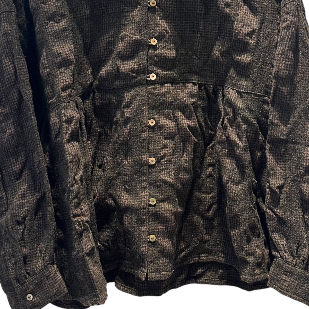 nest Robe ウールコットンチェックブラウスチェックブラウス01244-1233 古着・中古-4枚目のアイテム画像