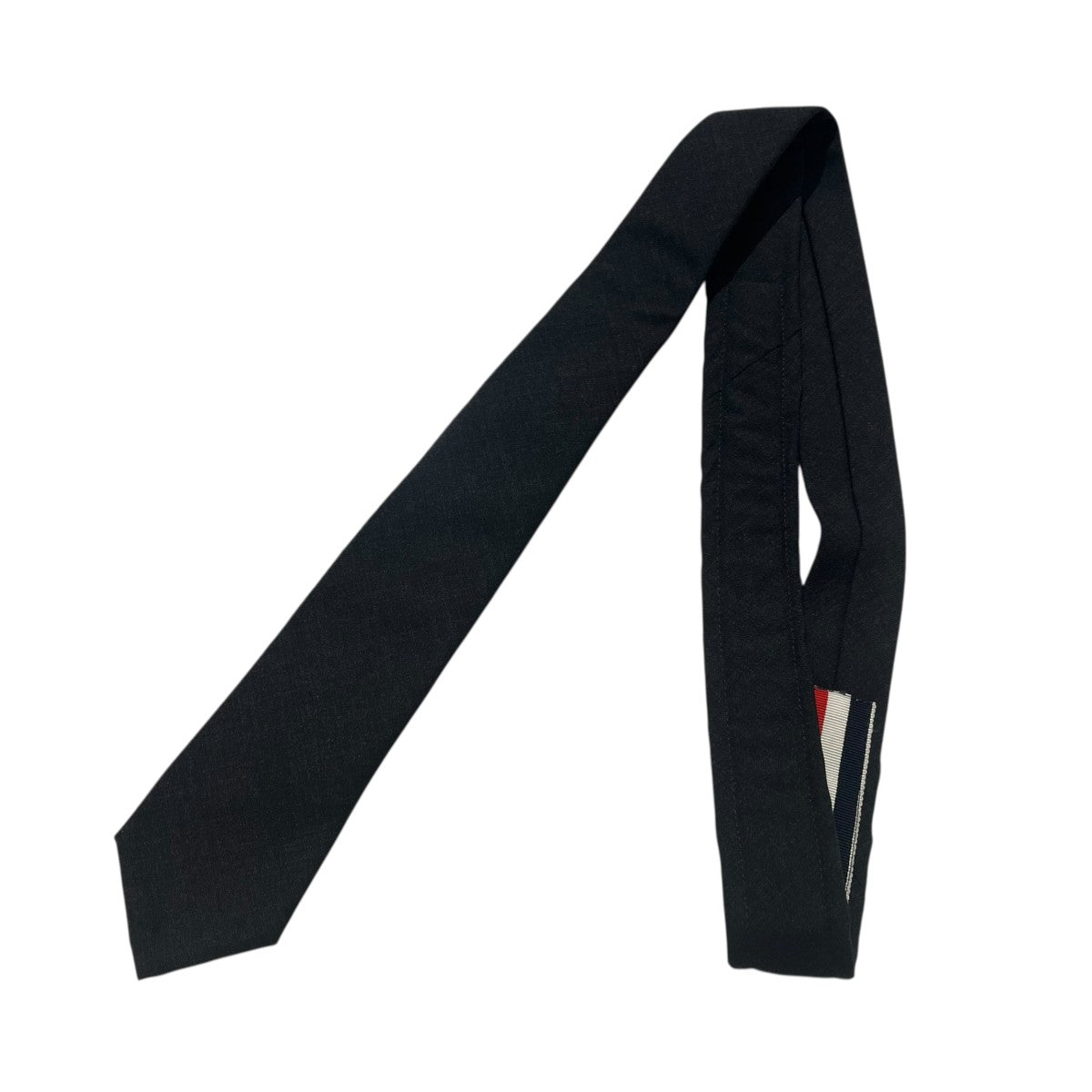 Thom Browne(トム・ブラウン) ウールネクタイ ブラック｜【公式