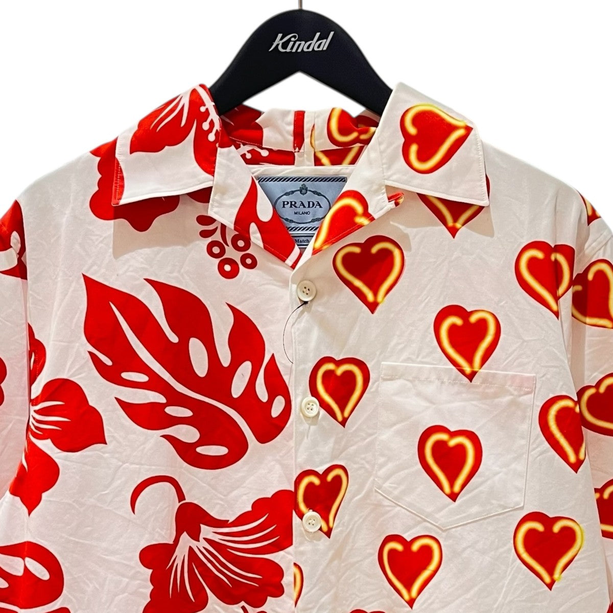PRADA プラダ ワンピース 赤x白(総柄) 44(L位) 4103724E0035 PRADA プラダ ワンピース 44(L位) 赤x白(総柄) 【古着】