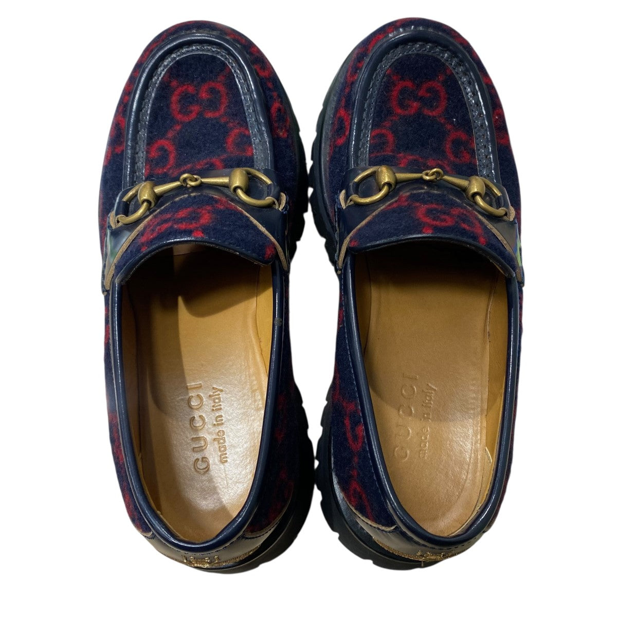 GUCCI(グッチ) GGホースビットローファー598312 598312 ネイビー