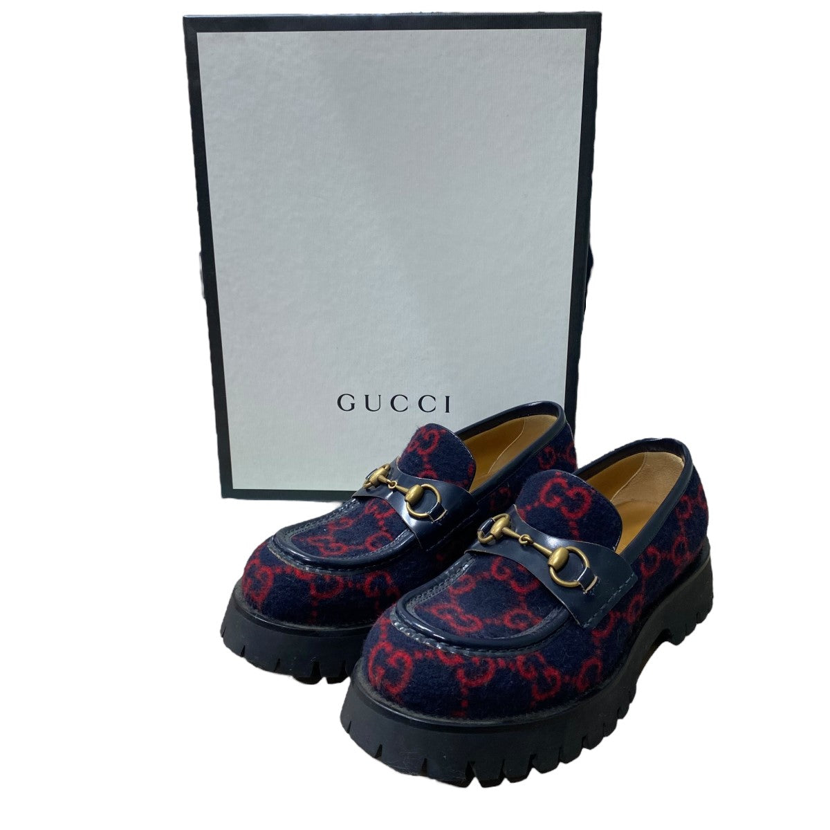 GUCCI】グッチ ホースビット ローファー レザー ラグソール
