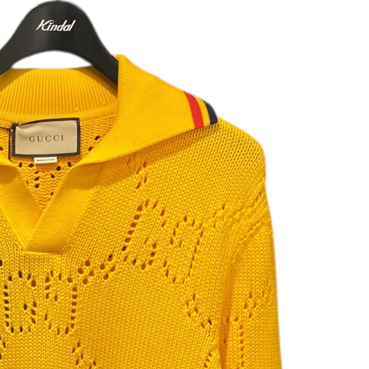 Perforated GG cotton sweater737654