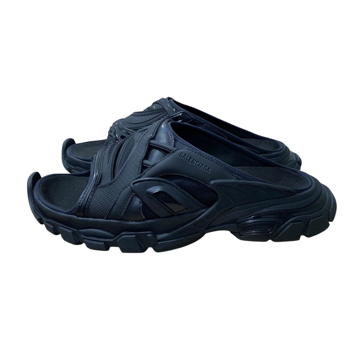 バレンシアガ HD MULE サイズ40 メンズサンダル BALENCIAGA 中古・古着通販】BALENCIAGA (バレンシアガ) HD MULE ブラック