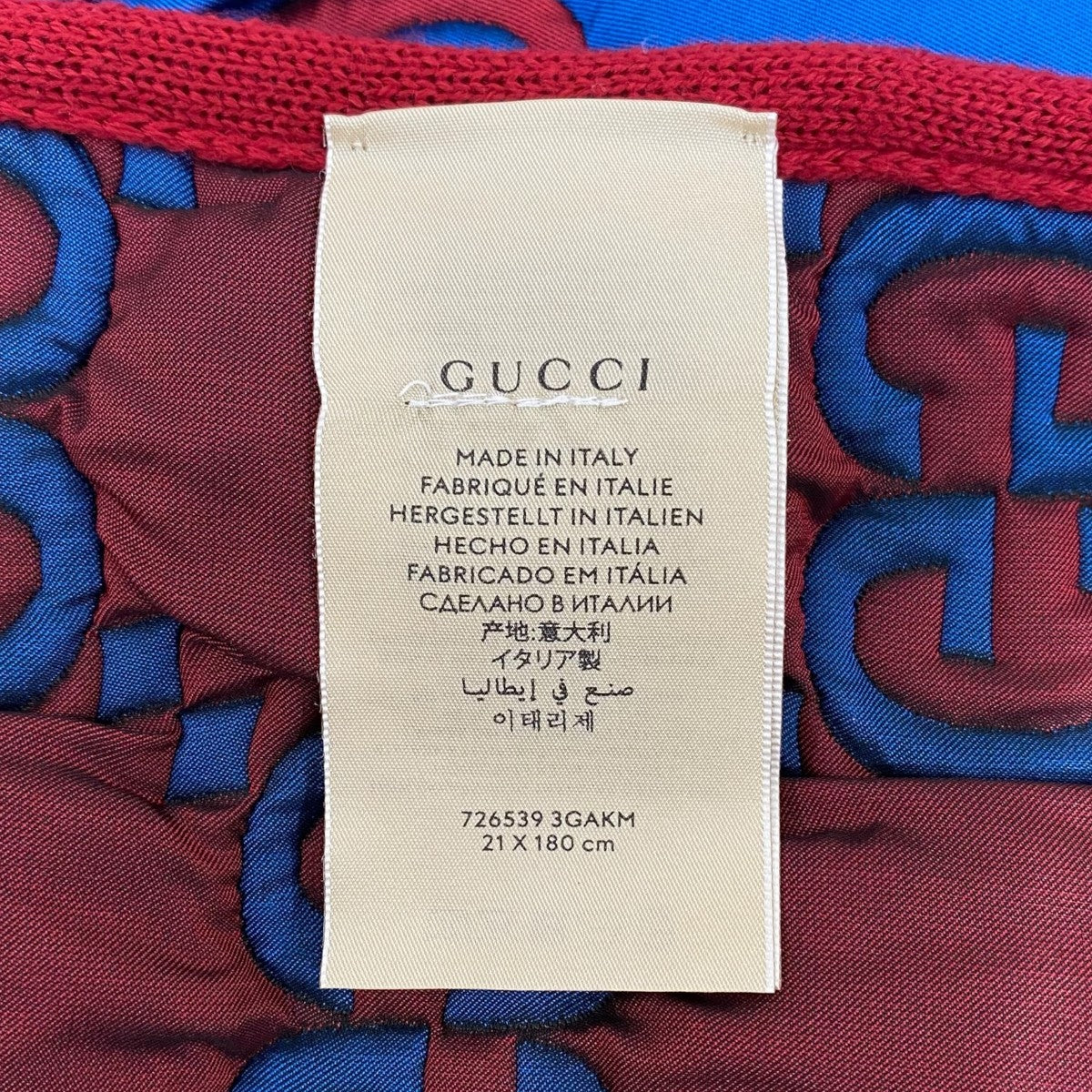 GUCCI(グッチ) 726539 GGｷﾙﾃｨﾝｸﾞ ﾏﾌﾗｰ 726539 GGｷﾙﾃｨﾝｸﾞ ﾏﾌﾗｰ レッド