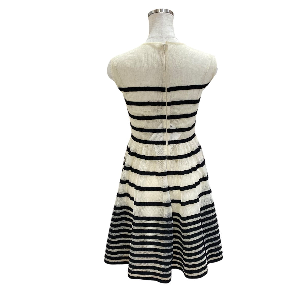Striped Bow Applique Mini DressSR0VA05J4KH