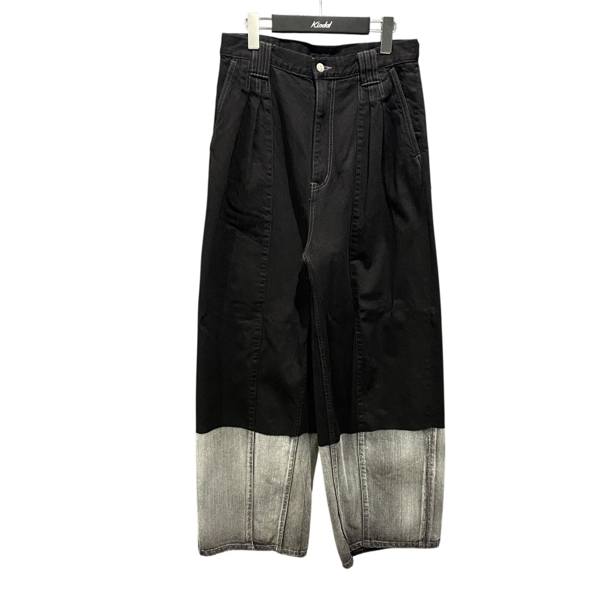YOKE(ヨーク) 21AWBELTED LEATHER 2TUCK TROUSERSレザーパンツ
