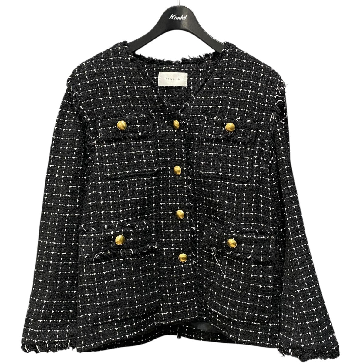 FRAY I.D GIOLICAツイード2wayジャケット FRAY ID(フレイアイディー) FWFJ234064 GIOLICAツイード2wayジャケット