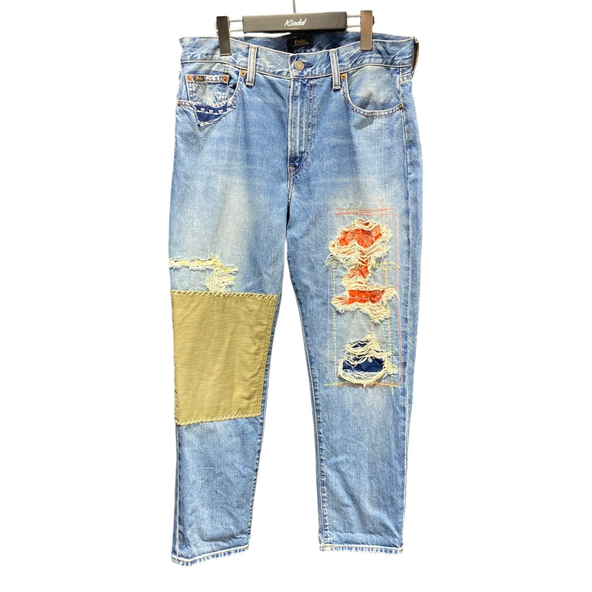 T.K.さん専用Ralph Lauren ダメージ加工ワークパンツ　29インチ POLO RALPH LAUREN(ポロラルフローレン) ダメージ加工×バンダナデニム