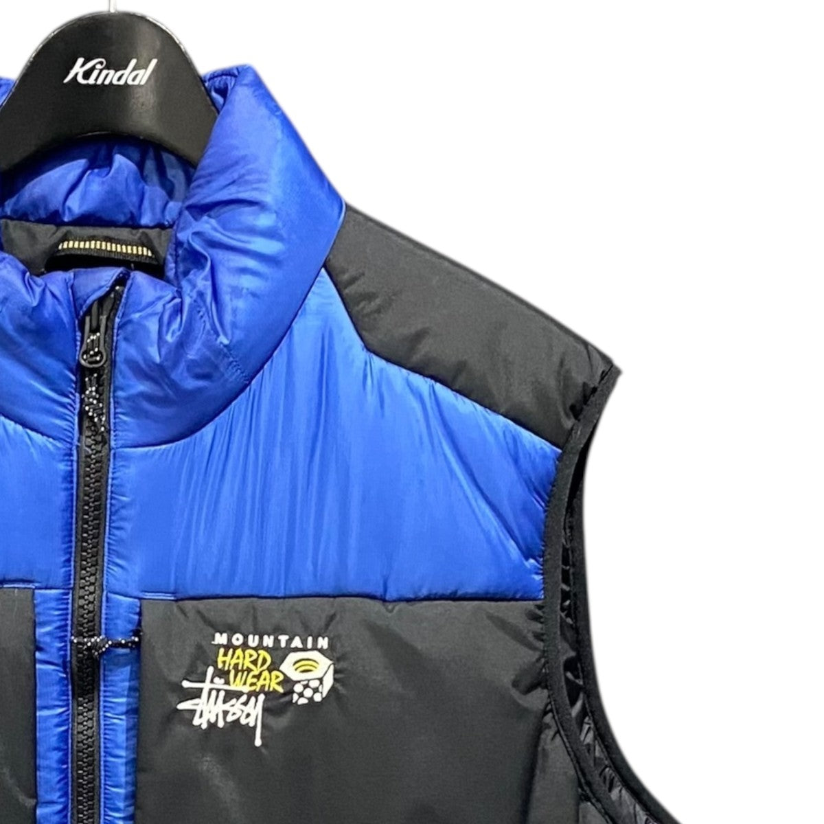 【早い者勝ち】STUSSY×PRIMALOFTプリマロフトキルテッドベストXXL stussy×MOUNTAIN HARD WEAR primaloft vest ブルー サイズ L