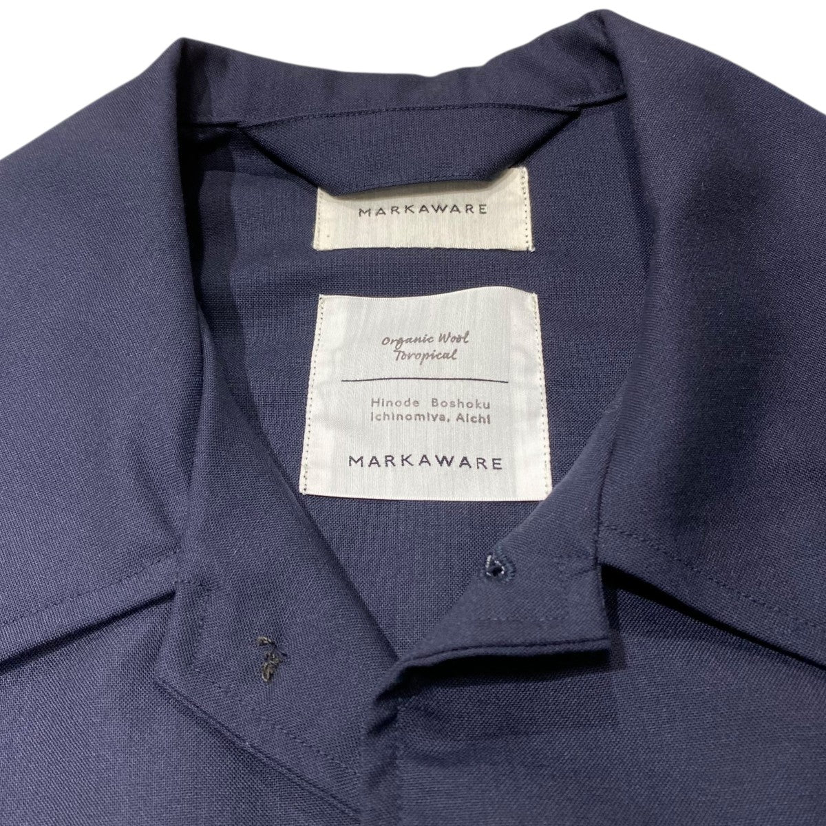 MARKAWARE マーカウェア U.S. NAVY ジャケット ネイビー 3 3/60オーガニックウールサバイバルクロス / ワイドスポーツ