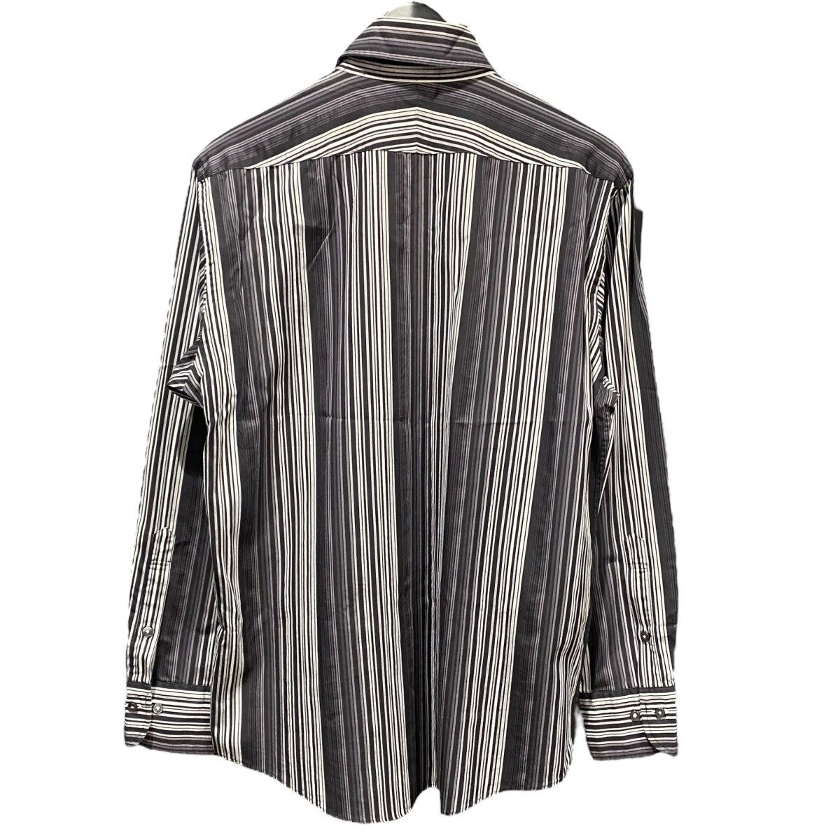 BURBERRY BLACK LABEL ストライプシャツBMW08-100-08 古着・中古-2枚目のアイテム画像