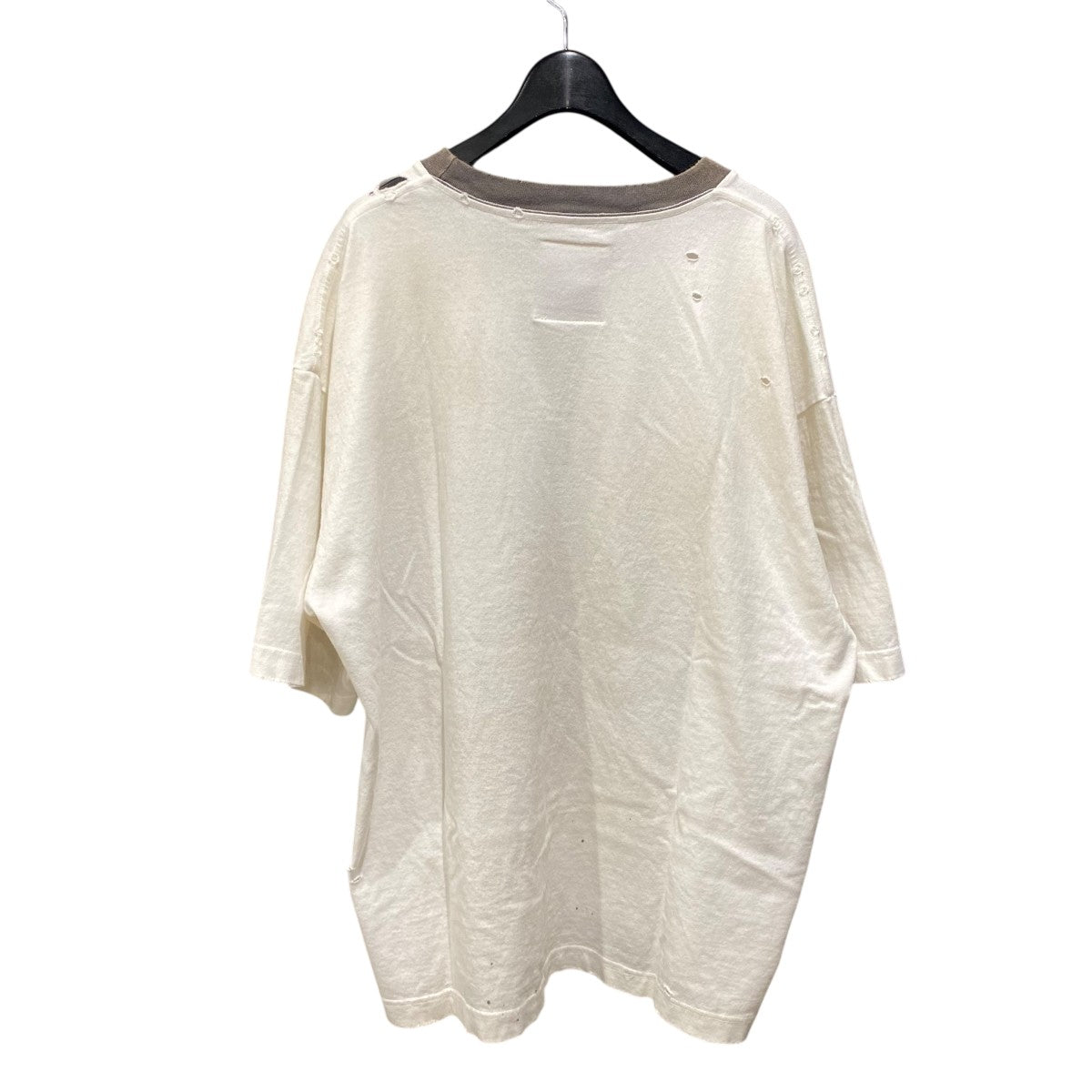 SMILY FACE PRINTED DISTRESSED TEEJ14TS762