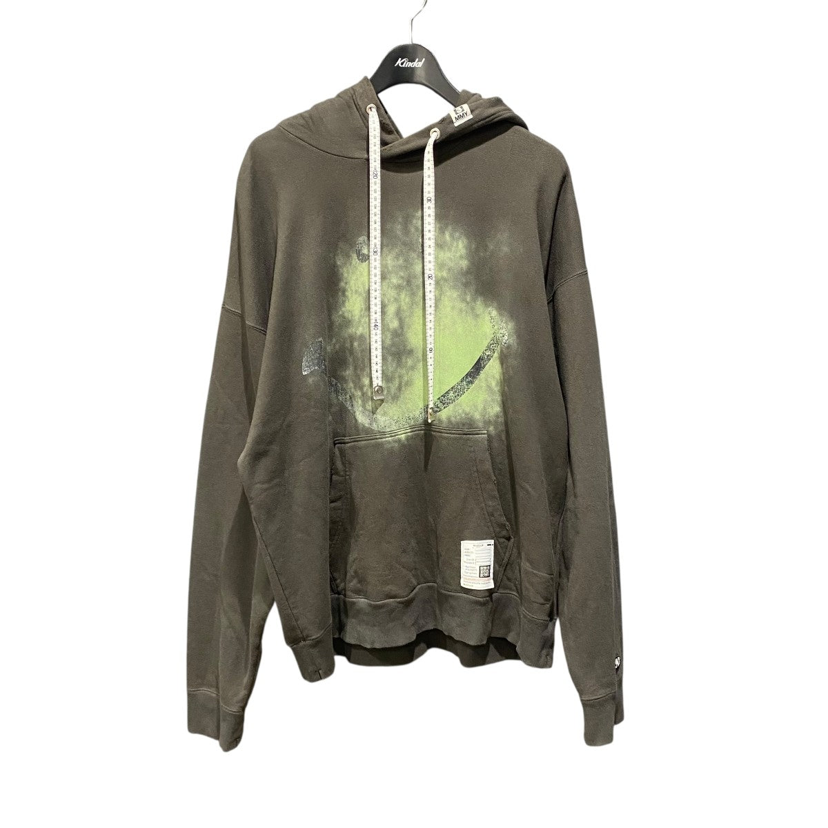 Smily Face Print Distressed HoodieJ14HD731