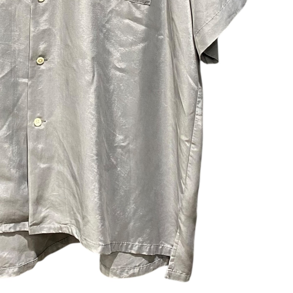 stein キュプラｘポリエステルST.523-1 OVERSIZED CUPRO OPEN COLLAR SS SHIRT 古着・中古-4枚目のアイテム画像