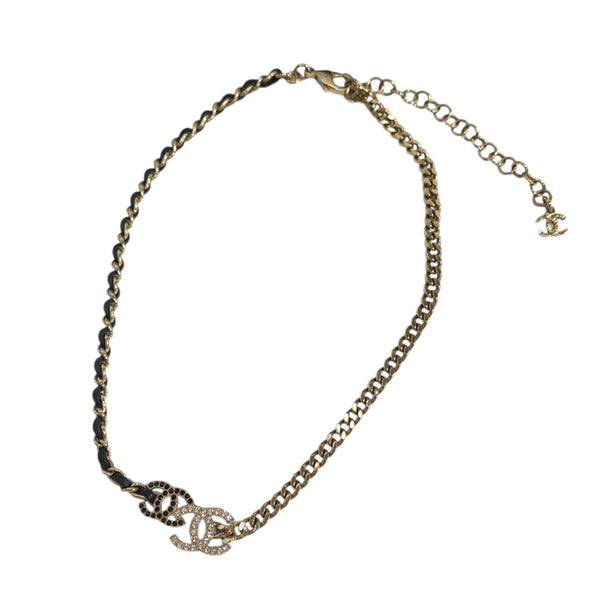 CHANEL ジャンク品 アクセサリーセット ココマーク等 パーツ取 CHANEL(シャネル) ココマーク ネックレス レザーチェーンネックレス25B