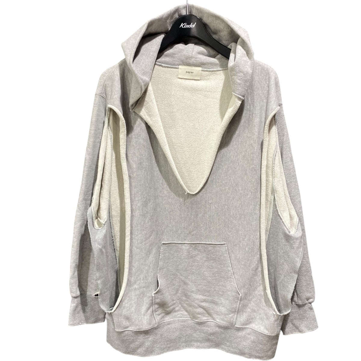 papier(パピエ) ブロークンパーカーKP-005 KP-005 ライトグレー サイズ