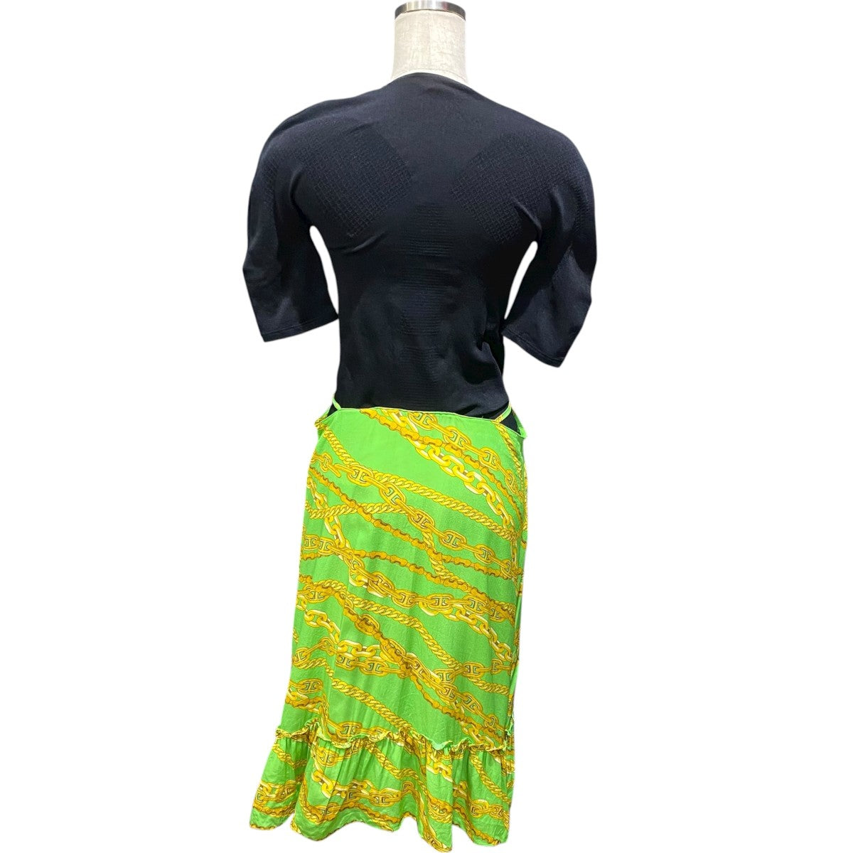 チェインプリントドレス571126 TEL68