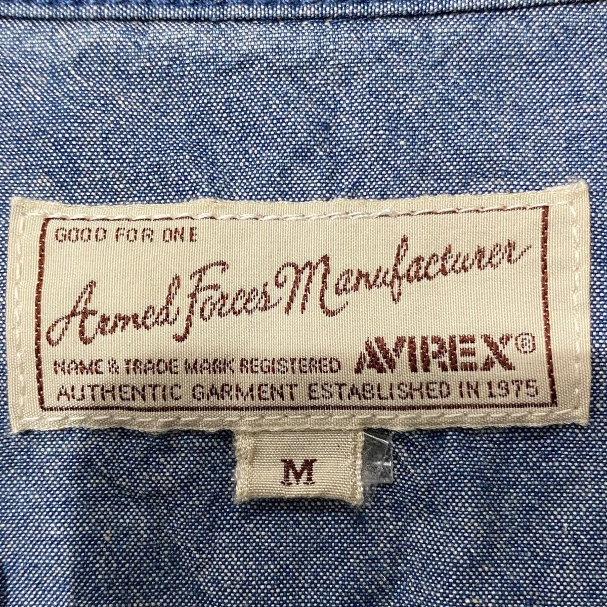 ボタンダメージ加工・パッチワーク付 CHAMBRAY SHIRT6135009 REPAIR