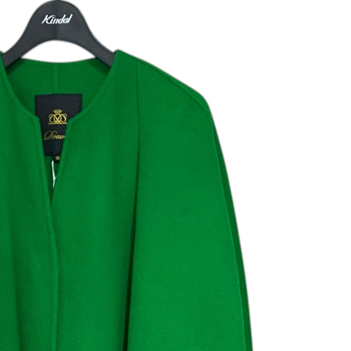 su　Drawer メルトン　ウール　ノーカラー　ケヌキ　コート WINTER1 メルトンケヌキノーカラーコート