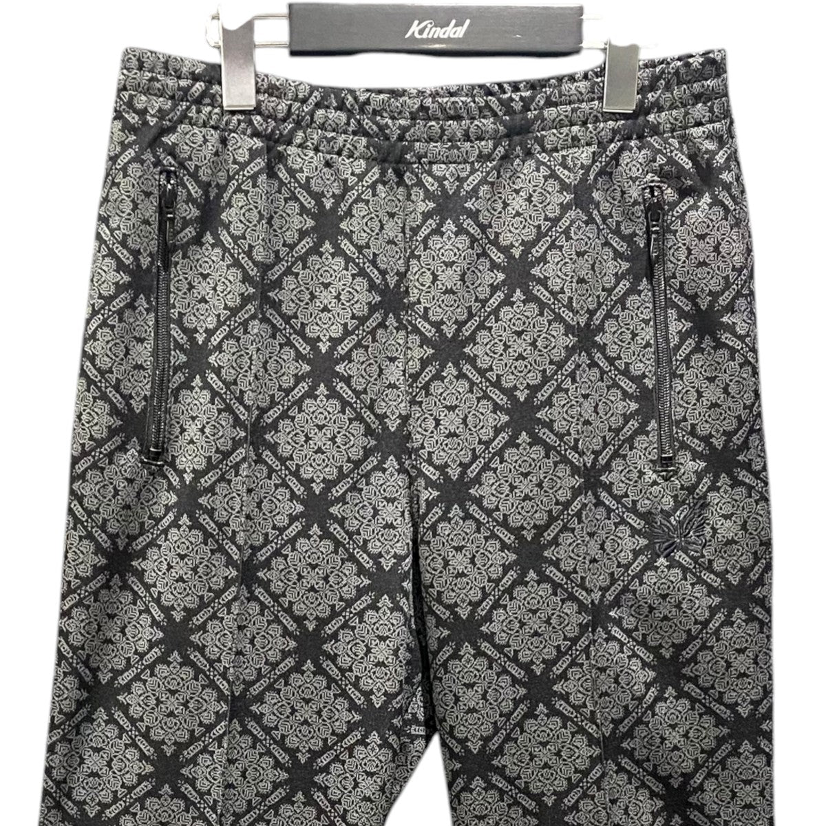 Needles(ニードルズ) 総柄トラックパンツMR565 MR565 ブラック×グレー