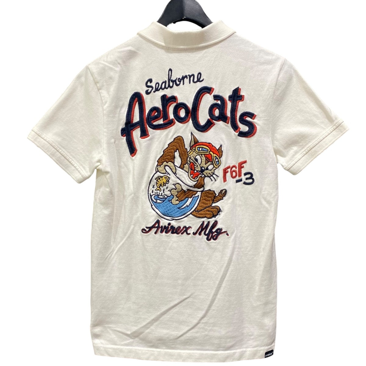 AVIREX S／S POLO SHIRT AERO CATS6163346 古着・中古-2枚目のアイテム画像