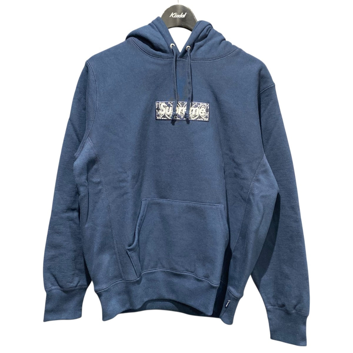 トップス Supreme Bandana Box Logo Hooded L Supreme(シュプリーム) Bandana Box Logo Hooded Sweatshirt ネイビー