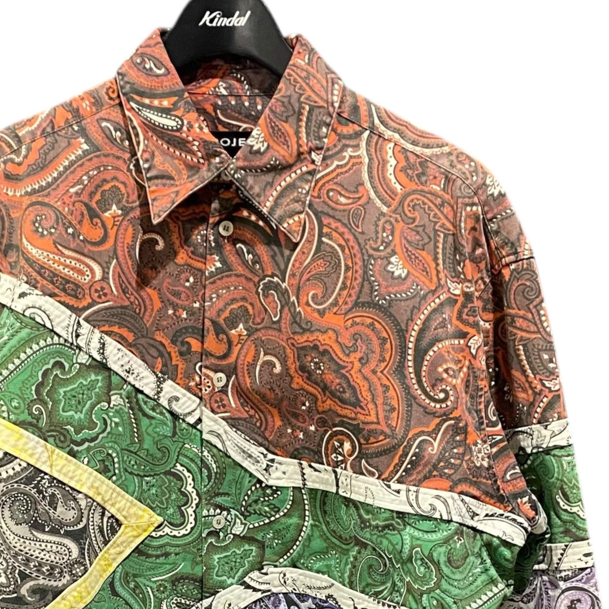 Y． PROJECT ペイズリー柄SOUTH AFRICA SHIRT JACKET 古着・中古-3枚目のアイテム画像