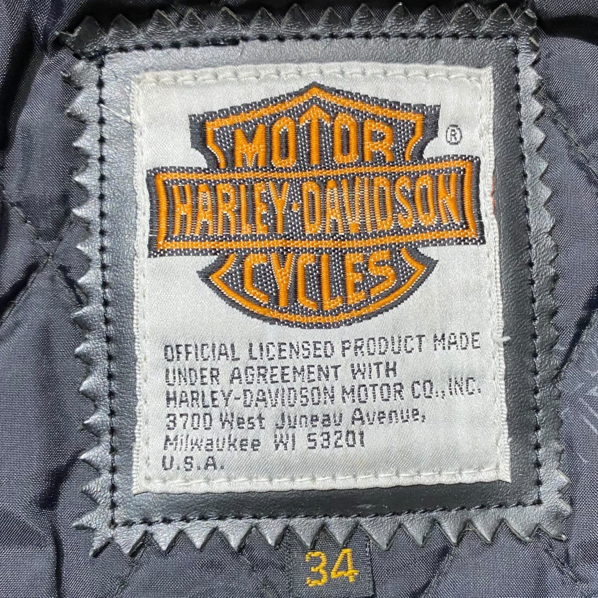 【ハーレー立体イーグルエンボス】ハーレーダビッドソン ライダースジャケット限定品 Harley Davidson - 【稀少刺繍&エンボス・モデル！】ハーレー