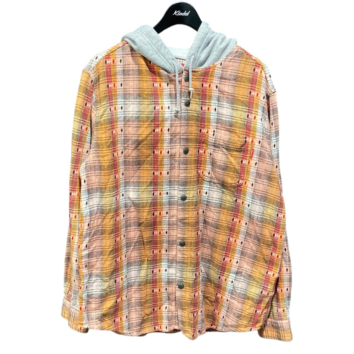 18AWHooded Jacquard Flannel Shirt
