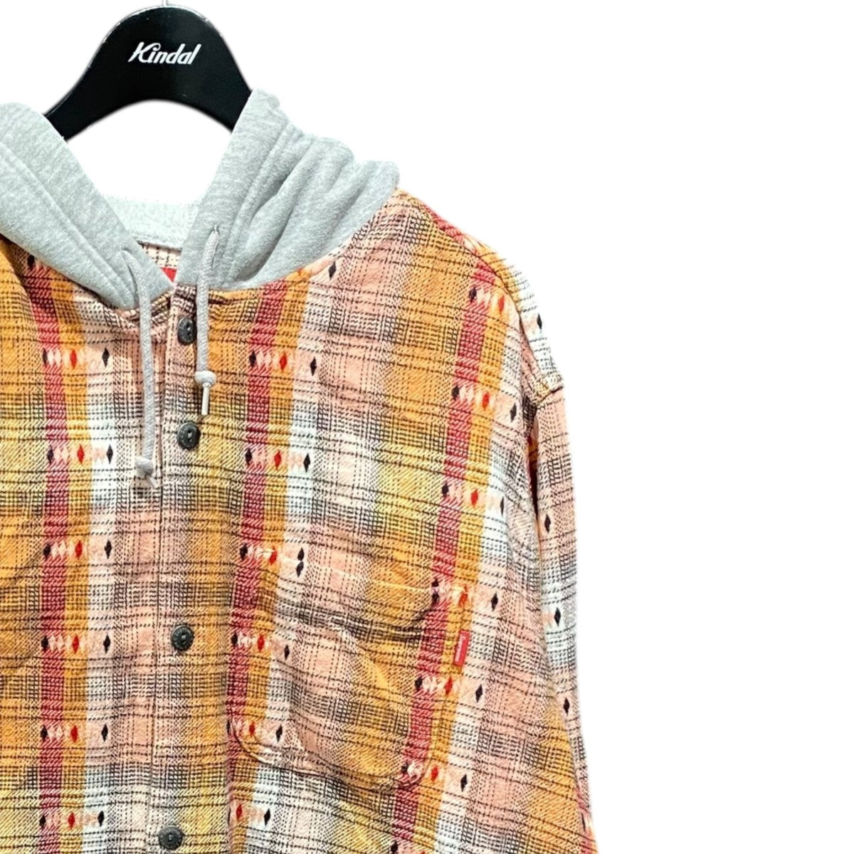 18AWHooded Jacquard Flannel Shirt