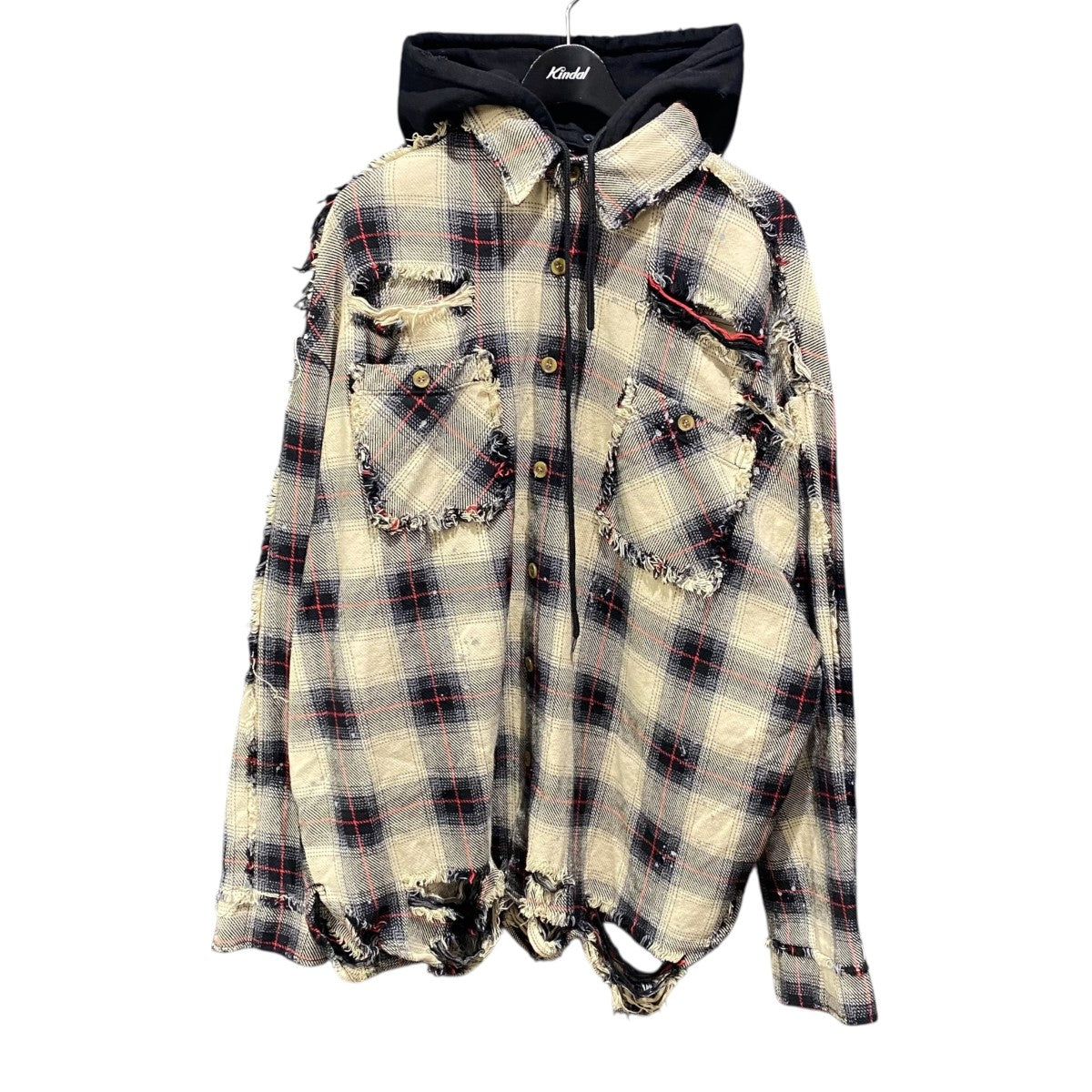 フード付きダメージシャツジャケット24S-SHL035-RF