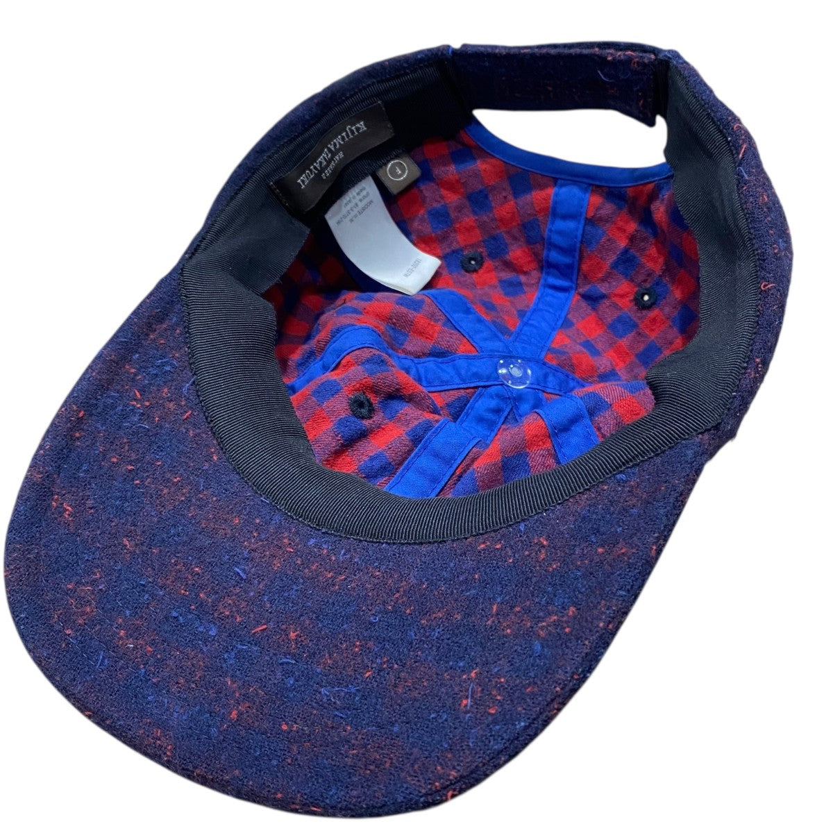 チェック柄ウールキャップ18202-ESTW