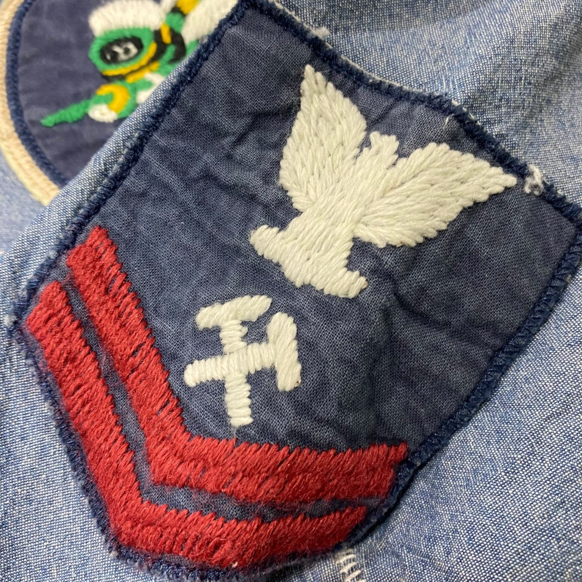 AVIREX マルチ刺繍ワッペン付半袖シャツ6235010 古着・中古-5枚目のアイテム画像