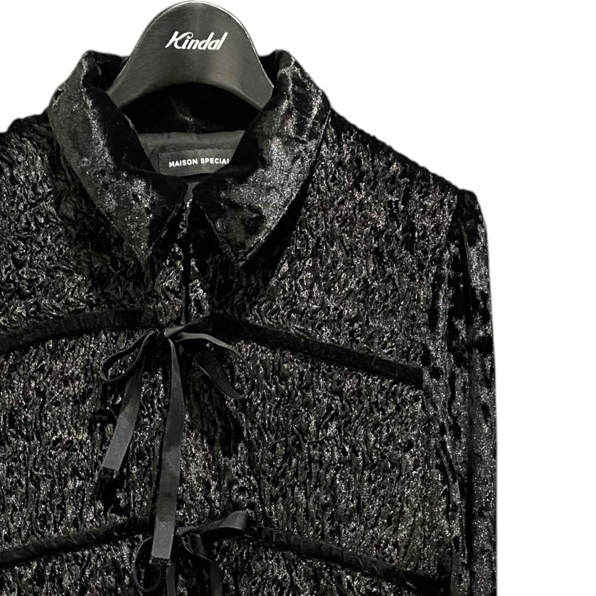 MAISON SPECIAL Shirring Velor Ribbon Blouse21242315805 古着・中古-3枚目のアイテム画像