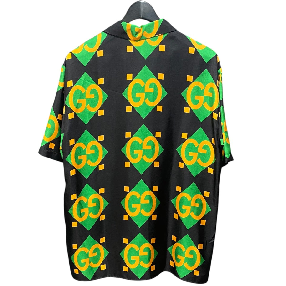 GUCCI GEOMETRIC PRINT BOWLING Shirt681209 古着・中古-2枚目のアイテム画像