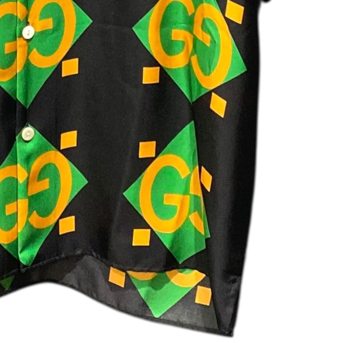 GUCCI GEOMETRIC PRINT BOWLING Shirt681209 古着・中古-4枚目のアイテム画像