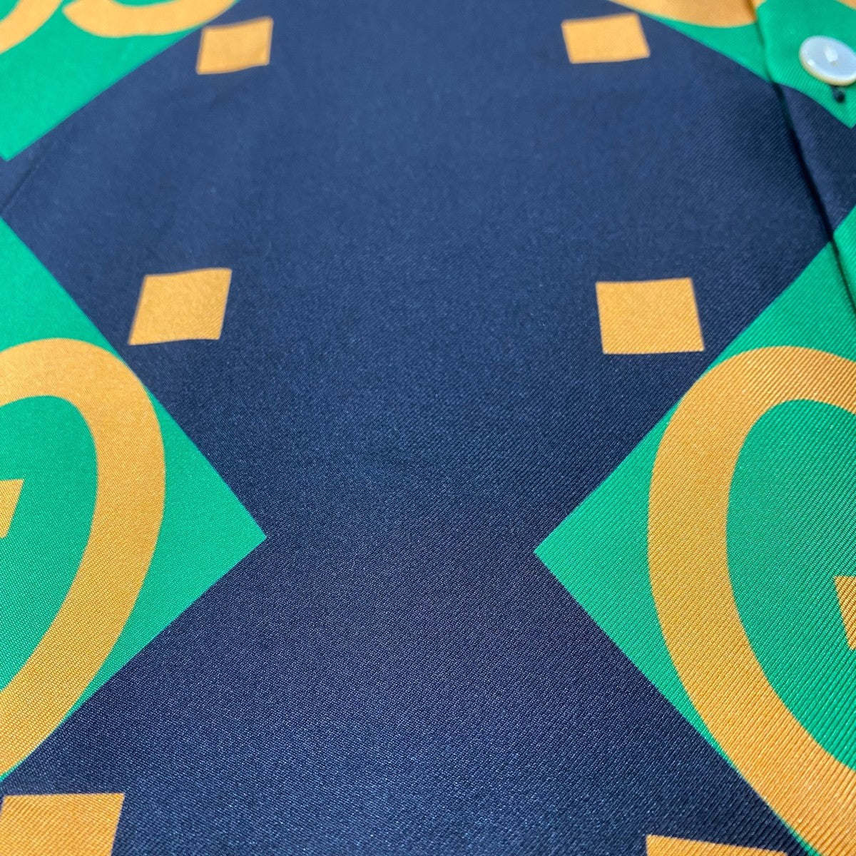 GUCCI GEOMETRIC PRINT BOWLING Shirt681209 古着・中古-7枚目のアイテム画像