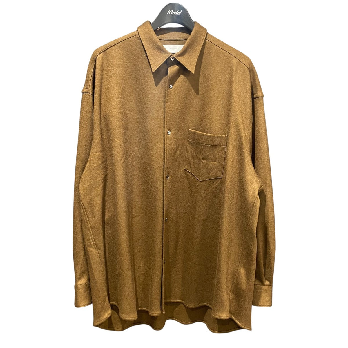 Graphpaper Wool Smooth Flannel Oversized Regular Collar ShirtGU253-50221B 古着・中古-1枚目のアイテム画像