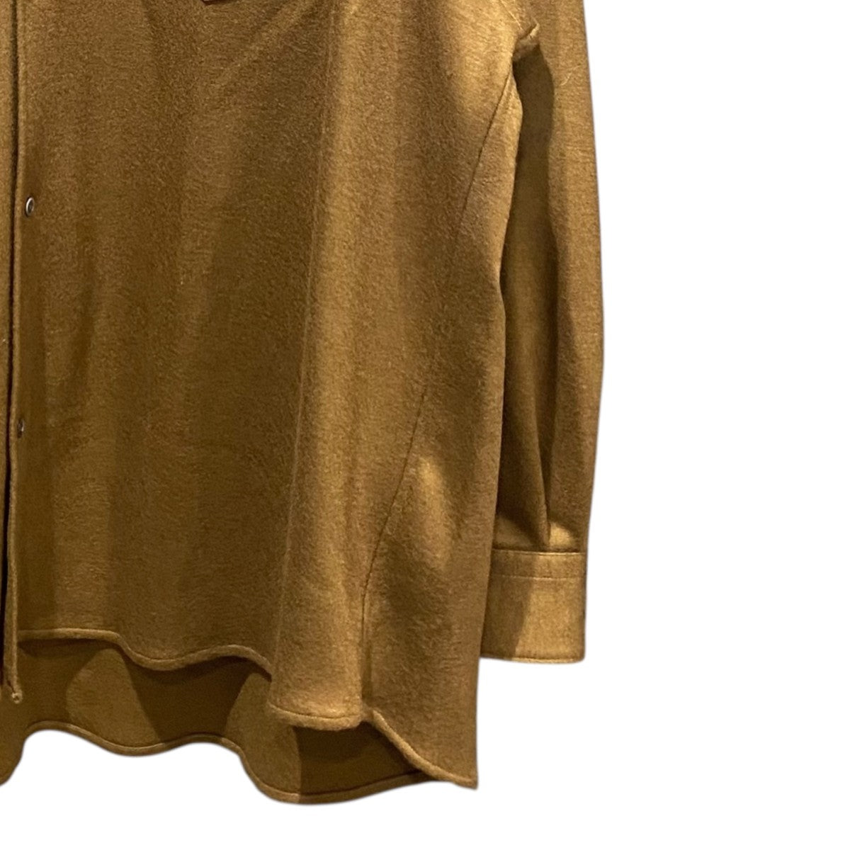 Graphpaper Wool Smooth Flannel Oversized Regular Collar ShirtGU253-50221B 古着・中古-4枚目のアイテム画像